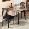Dining Table Set for 2 with Cushioned Chairs,Brown Compact Kitchen Table Set