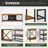 Industrial TV Stand with Charging Stati Entertainment Unit for TVs up to 65"