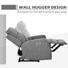 Electric Armchair, Fabric Recliner Chair with USB Port, Charcoal Grey