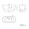Freestanding Double Ended Bath - Lisbon - 1400mm 1545mm 1645mm & 1800mm Sizes
