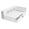 SINGLE BED WITH DRAWERS, BOOKCASE AND UNDERBED STORAGE KIDS MULTIFUNCTIONAL BED