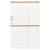 180cm Tall Kitchen Storage Display Cabinet w/ LED Lights, Drawers, Doors, White