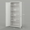 Office Cupboard Metal Storage Cabinet with Adjustable Shelves for Home Office