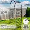 Woodside Blundeston Decorative Metal Garden Trellis Arch Climbing Plant Support