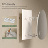 Bathroom Mirror with LED Lights Touch Dimmable Demister Irregular Wall Mounted