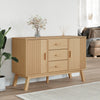 Sideboard Kitchen Storage Cabinet Shelves Brown 114x43x73.5cm Solid Wood Pine
