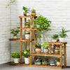 5 Tiers Wooden Plant Flower Display Holder Stand Shelf Storage Rack In/Outdoor