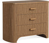 Large Wide Nightstand with 3 Drawers, Modern Oversized Bedside Table for Bedroom