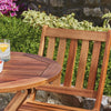 Garden life Wooden Bistro Furniture Set Outdoor Folding Patio Table and 2 Chairs