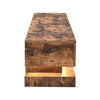 Step Wooden TV Stand In Rustic Oak With LED Lighting
