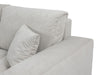 Corner Sofa Bed with Storage Universal Corner Side Cream Velvet Fabric FURYN