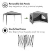 Pop Up Gazebo 3m x 3m - Garden Marquee Shelter Canopy with Sides, Grey