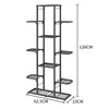 Black 7-Tier Metal Plant Stand,Corner Flower Shelf for Plants,Plant Display Rack