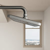 Square Thermostatic Shower Mixer Gunmetal Grey Rainfall Handset Knob Control