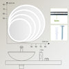 LED Bathroom Mirror with 3 Mode Lights Demister Illuminate Touch Sensor Anti-fog