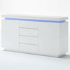 Odessa White High Gloss Sideboard With 2 Door 4 Drawer And LED