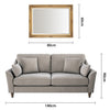 60x80cm Bevelled French Style Living Room Wall Mirror Gold - Rennes