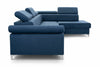 Corner Sofa Bed Storage Sleep Function Velvet Easy Clean Fabric New MADRYT