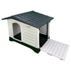 HugglePets Plastic Dog Kennel Weatherproof Pet House In & Outdoor Animal Shelter
