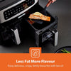 Double Basket Air Fryer Oven Digital Cooker 9L Timer Oil Free Frying 2600W Black