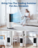 9L Portable Air Conditioner, Air Cooler Fan with 3 Speeds, 35dB Quiet Cooling...