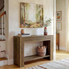 41.3'' Farmhouse Console Table, 2-Tier Wooden Narrow Entryway Table for Hallway