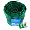 50m Garden Hose Pipe + 5pc Fittings 164ft Reinforced Braided Watering Hosepipe
