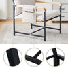Single Accent Chair with Metal Frame Wide Seat Corduroy Armchair Living Room
