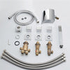 5 Hole Bathroom Bathtub Waterfall Faucet Chrome Tub Sink Mixer Tap &Hand Shower