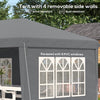 3 x 6m Heavy Duty Gazebo Marquee Party Tent with Storage Bag Grey