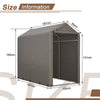 Storage Tent Bicycle Motorbike PE Shelter Backyard Waterproof Small 1.8*1M Grey