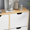 Shoe Storage Cabinet with 4 Flip Drawers for 8-16 Pairs, White