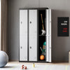 Metal Locker Storage Cabinet Cupboard 71" Tall Lockable Metal Locker with 2 Door