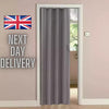 2 Grey Oak Effect Bi Folding Door PVC Panel Magnetic Sliding Accordion Concertin