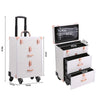 Professional Makeup Case Trolley Large Storage Cosmetic Vanity Trolley on Wheels