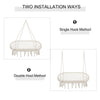 Hanging Hammock Swing Chair Cotton Rope Porch Swing for Indoor Outdoor Patio