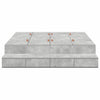 Storage Bed Frame Concrete Grey 150 cm Engineered Wood