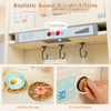 Corner Kitchen Playset Wooden Kids Pretend Play Kitchen w/Fridge-Beige