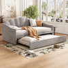 Upholstered Bed 3ft Single Bed Frame 90x190 cm Daybed with Trundle Bed Guest Bed