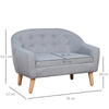 Kids Sofa Children 2 Seater Armchair Toddler Couch Chair Bedroom Playroom Grey