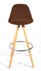 Bar Stools Kitchen Breakfast Chairs Dining Modern Wooden Velvet | Set of 2