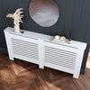 White Radiator Cover Cabinet Furniture MDF Wood Horizontal Grill Shelf - X Large