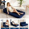 4-in-1 Folding Sofa Bed Convertible Lazy Floor Couch Futon Mattress Single Guest