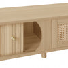 Wooden TV Stand Cabinet 170 cm TV Unit With Storage & Solid Wood Slide Doors