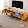 TV Stand 190cm Entertainment Center with 1 Drawer, 3 Compartments, LED Lighting