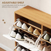 Shoe Storage Cabinet with 4 Flip Drawers for 8-16 Pairs, Natural