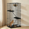 3-Tier Large Cat Cage Indoor, Detachable Metal Wire Kennel with Hammock