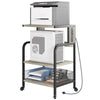3 Tier Printer Stand,Printer Cart w/Storage Baskets Rolling Printer Table Office