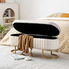 Teddy Velvet Upholstered Bench Bed End Window Seat Ottoman Storage Stool Bedroom