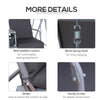 2 Seater Garden Swing Chair w/ Tilting Canopy, Drink Tray & Storage Bag, Grey